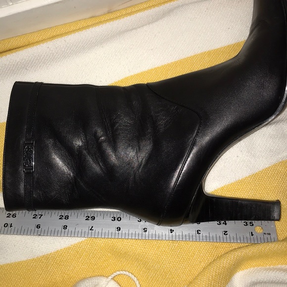 Maripé Mid Calf Thames Heels Square Toe Zip Wom7.5 - Picture 3 of 8